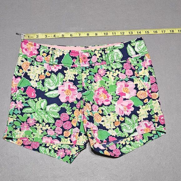 Lilly Pulitzer Callahan Shorts Size 00 Getaway Garden Floral Preppy Casual Chino - Picture 3 of 10